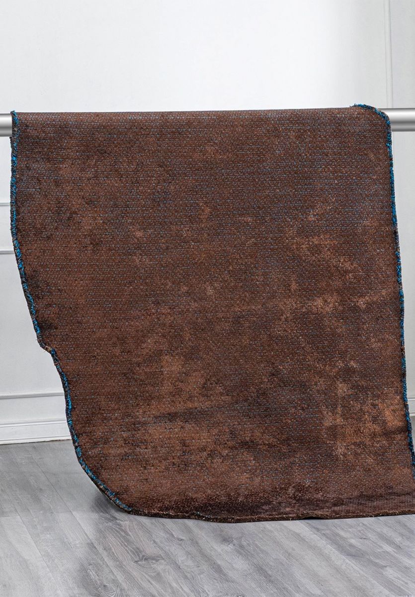 GRAIN CYAN - DARK BROWN RUG