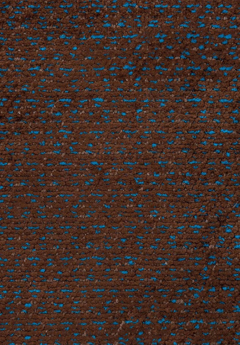 GRAIN CYAN - DARK BROWN RUG