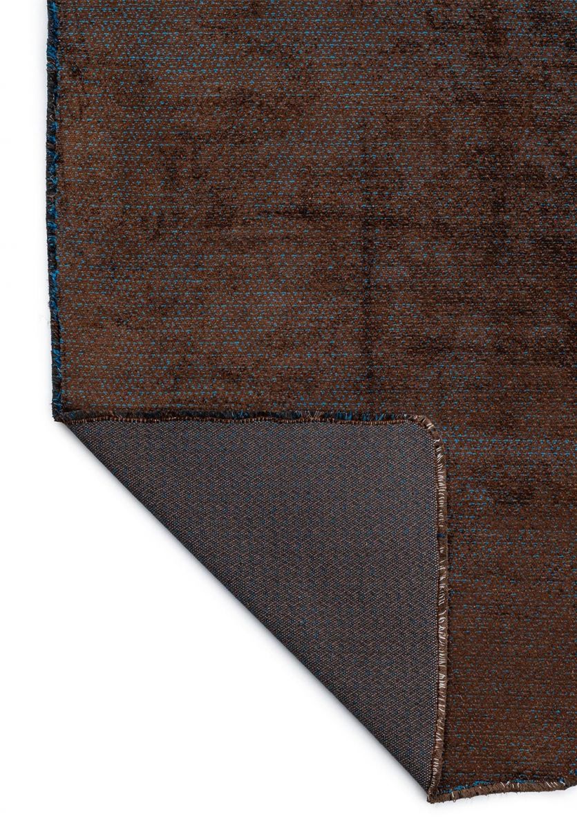 GRAIN CYAN - DARK BROWN RUG