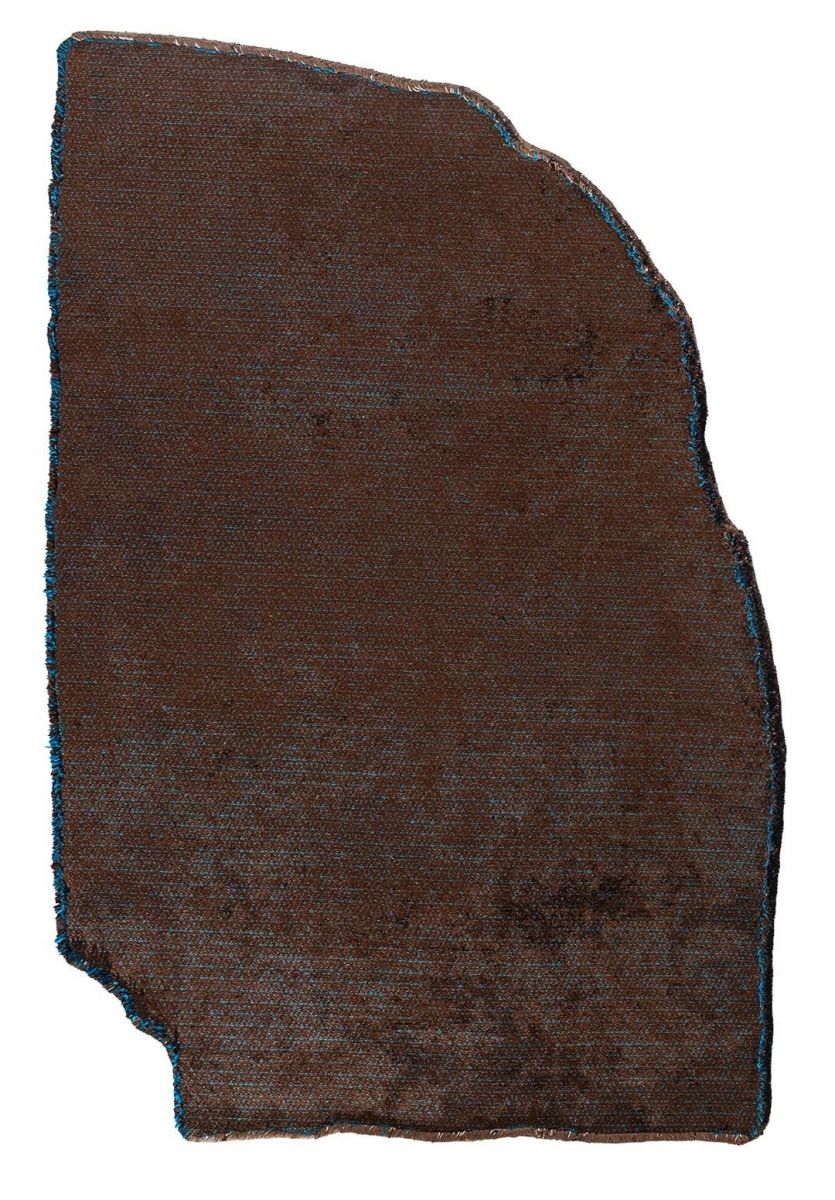 GRAIN CYAN - DARK BROWN RUG - 1