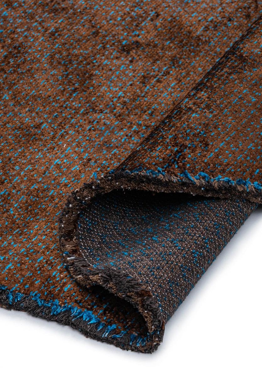 GRAIN CYAN - DARK BROWN RUG