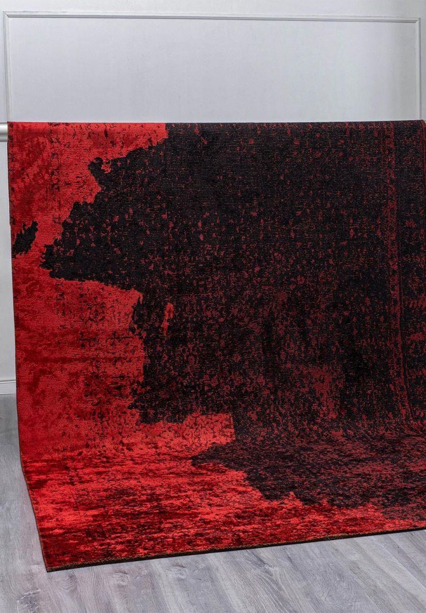 HERITAGE BLACK - RED RUG