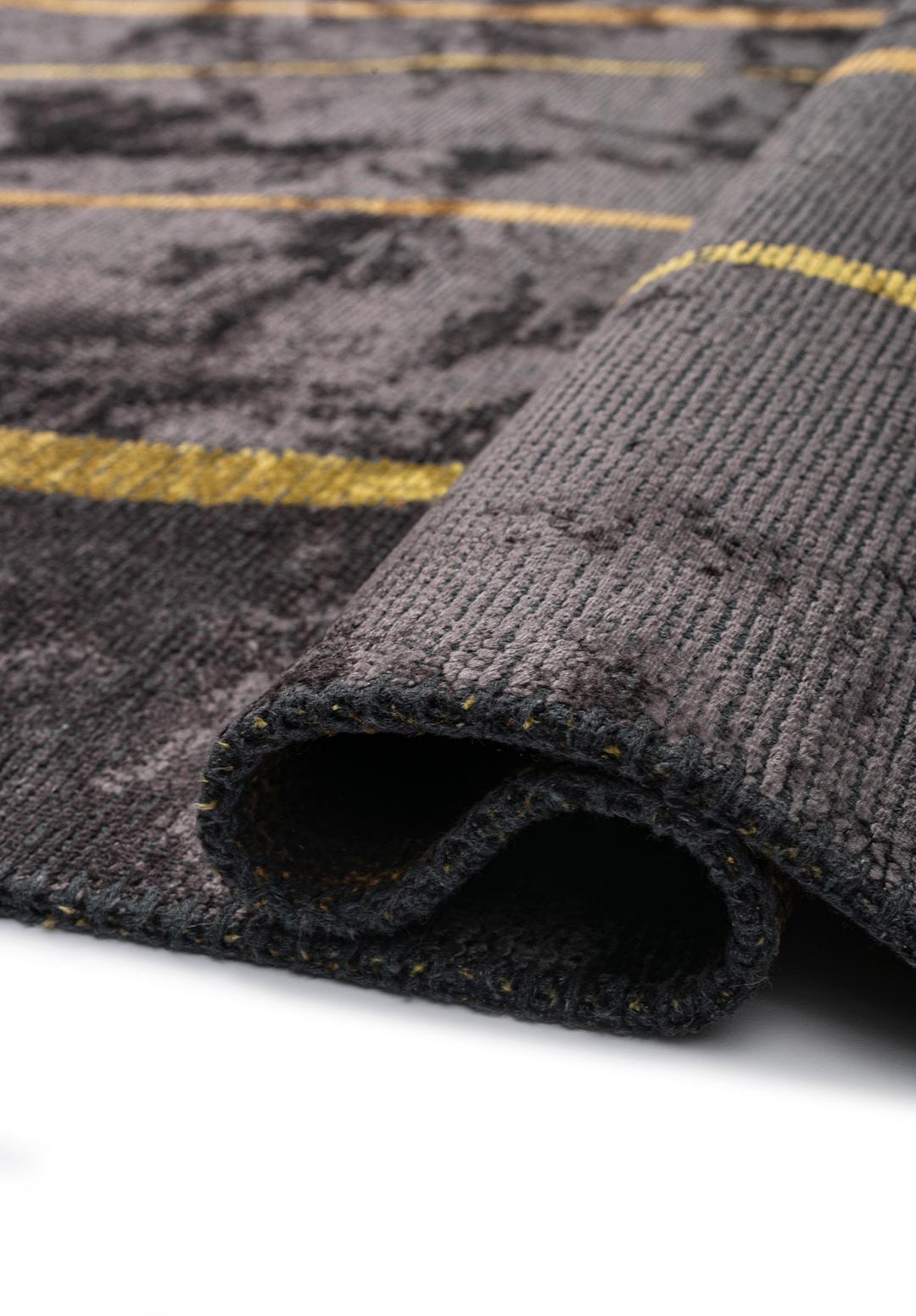 TRIBECA CHARCOAL - MUSTARD - YELLOW RUG