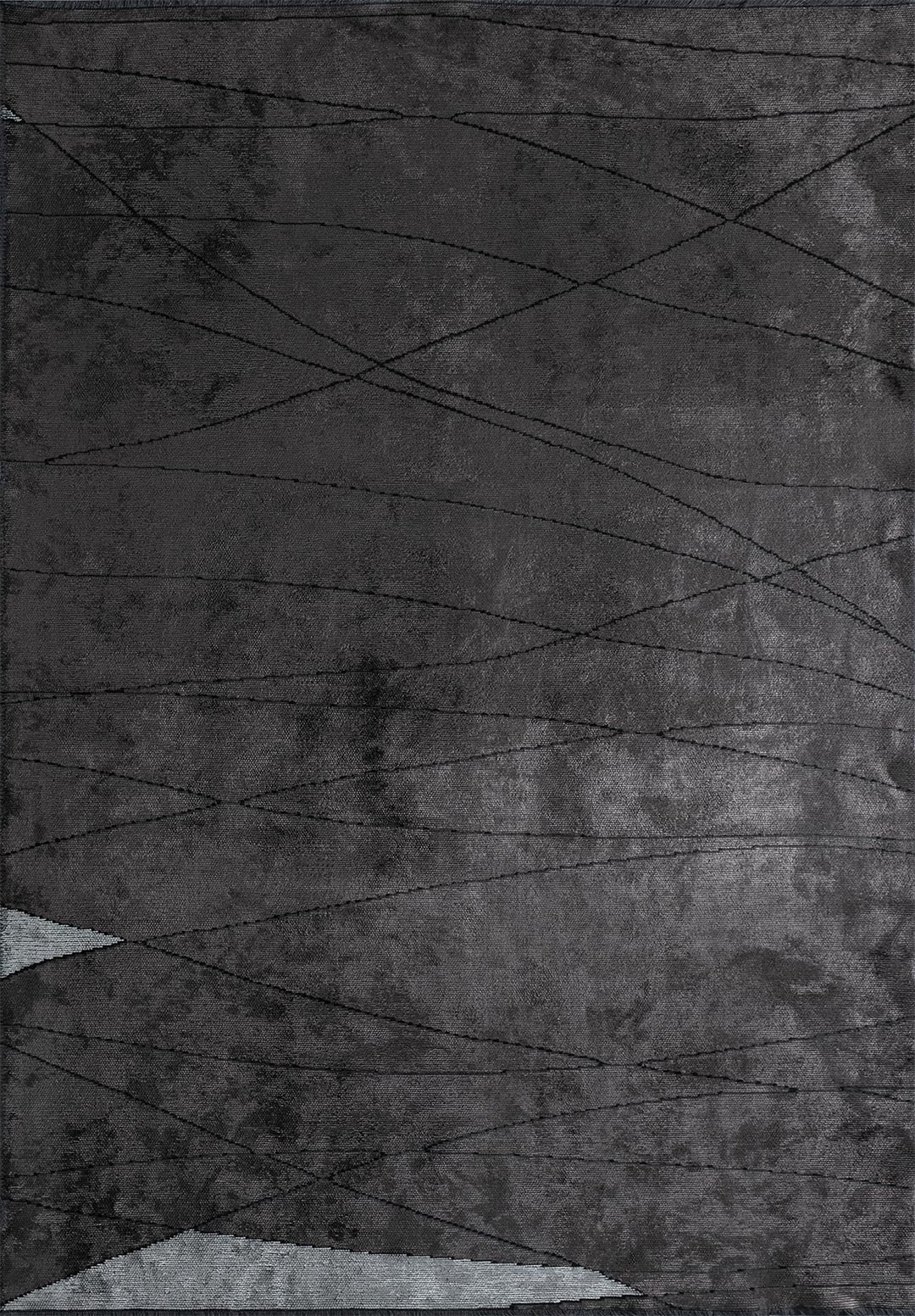 GREENWICH Чёрный - Графитовый - ICE Синий Ковер