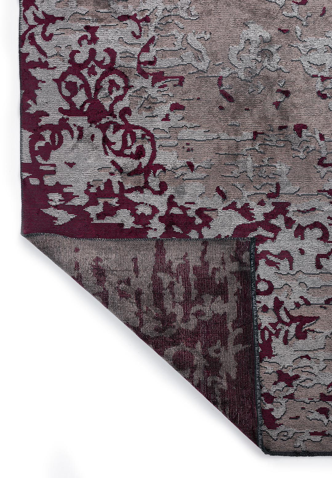 VALENCIA DARK DAMSON - DARK GREY - LIGHT GREY RUG