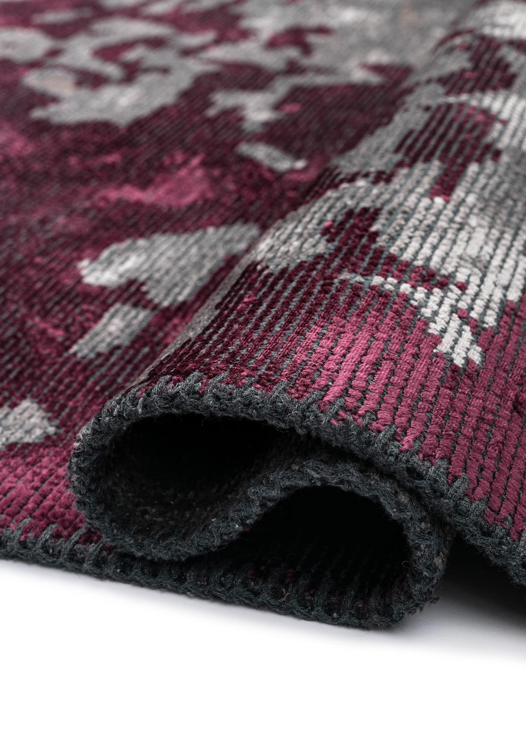 VALENCIA DARK DAMSON - DARK GREY - LIGHT GREY RUG