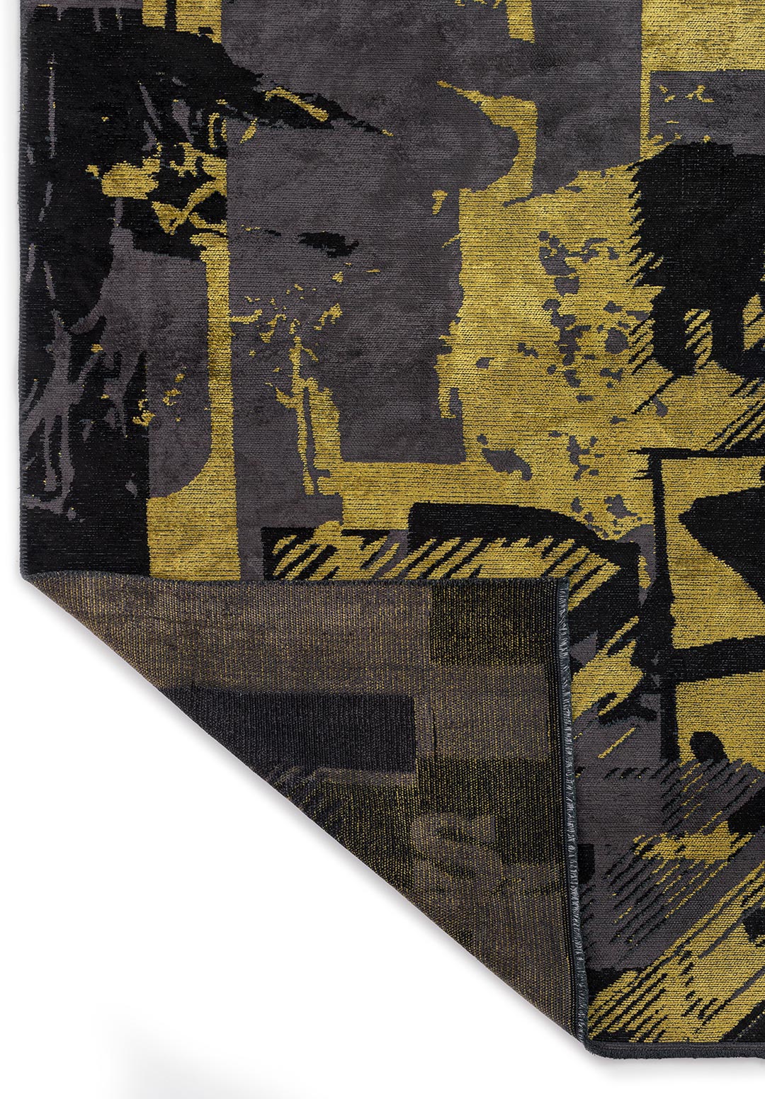 BILBAO BLACK - YELLOW - CHARCOAL RUG