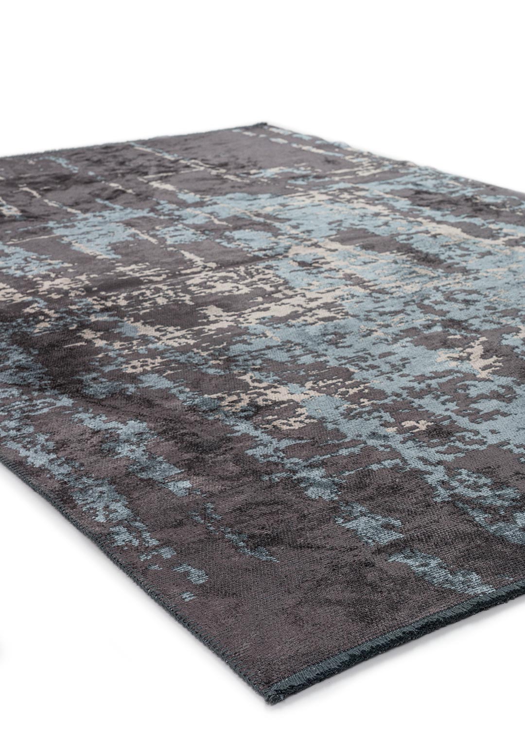 TOLEDO CHARCOAL - BLUE - LIGHT CREAM RUG