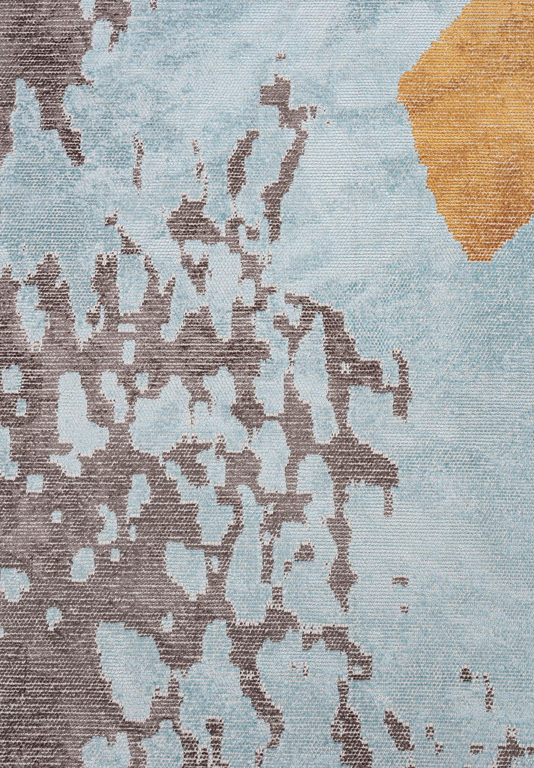 LAGUNA DARK GREY - GOLD - ICE BLUE RUG