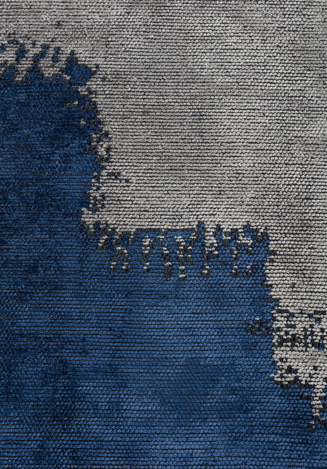 MALAGA NAVY BLUE - CHARCOAL - LIGHT GREY RUG