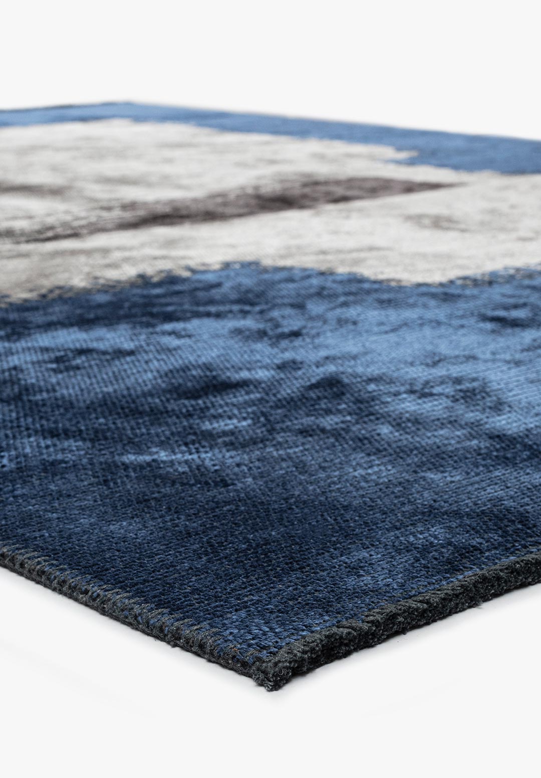 MALAGA NAVY BLUE - CHARCOAL - LIGHT GREY RUG