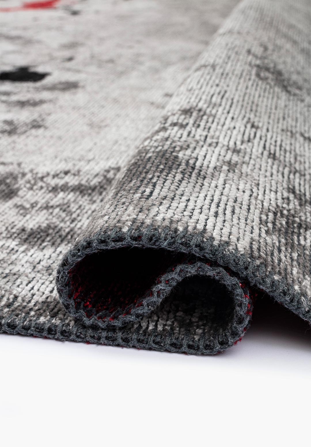 GRANADA Чёрный - Красный - Светлый GREY Ковер