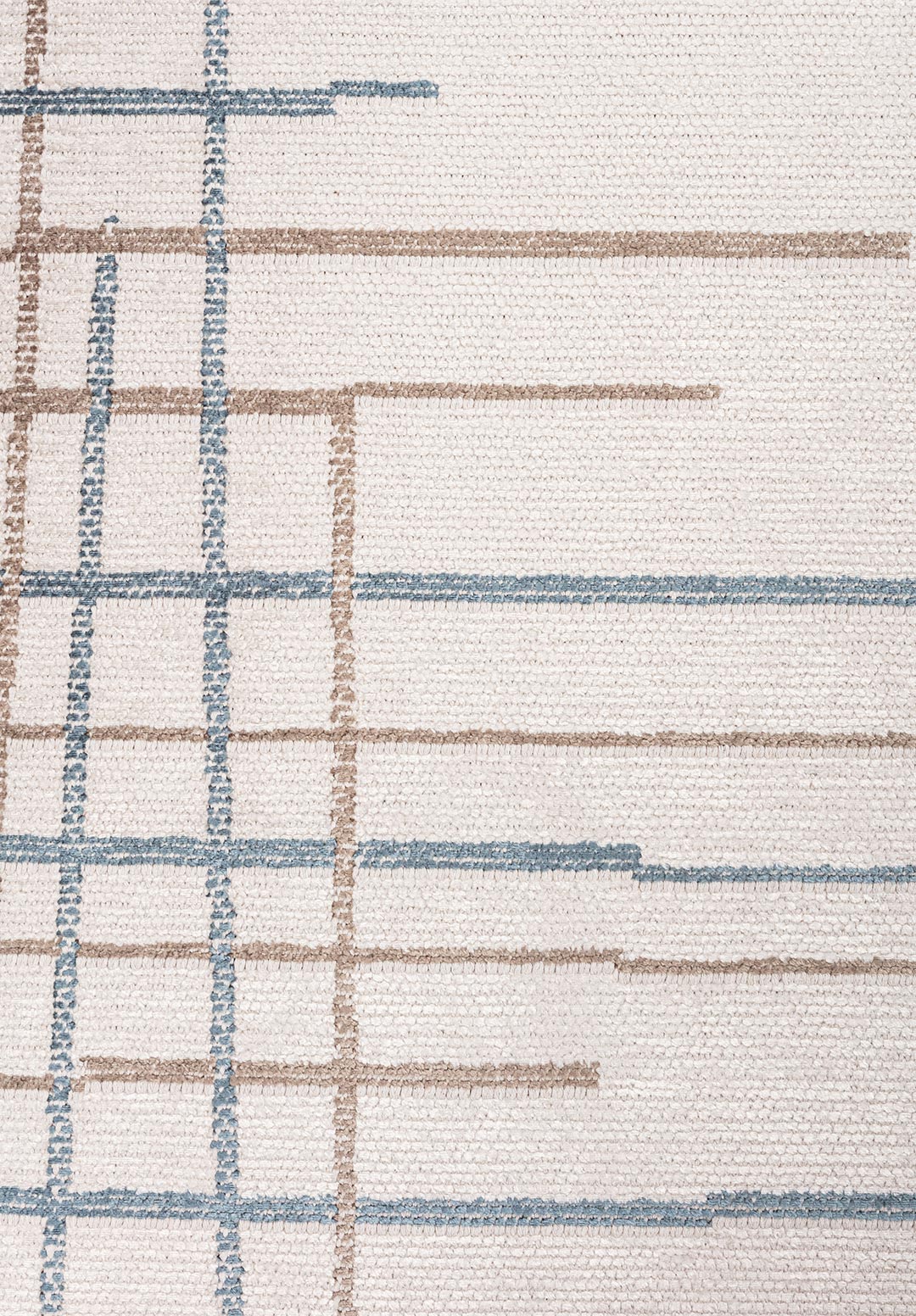 MANHATTAN ECRU - NOUGAT - BLUE RUG