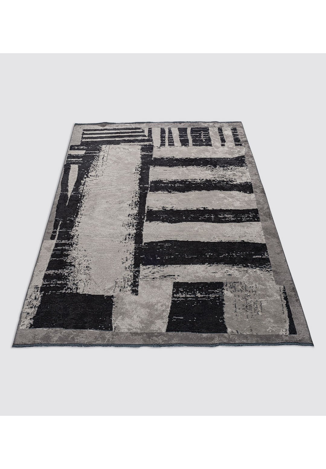 CAMBRIDGE BLACK - DARK GREY - CREAM RUG