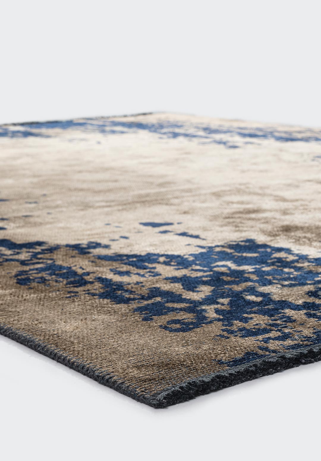 STOCKHOLM DARK NAVY - LIGHT BROWN - DARK BEIGE RUG