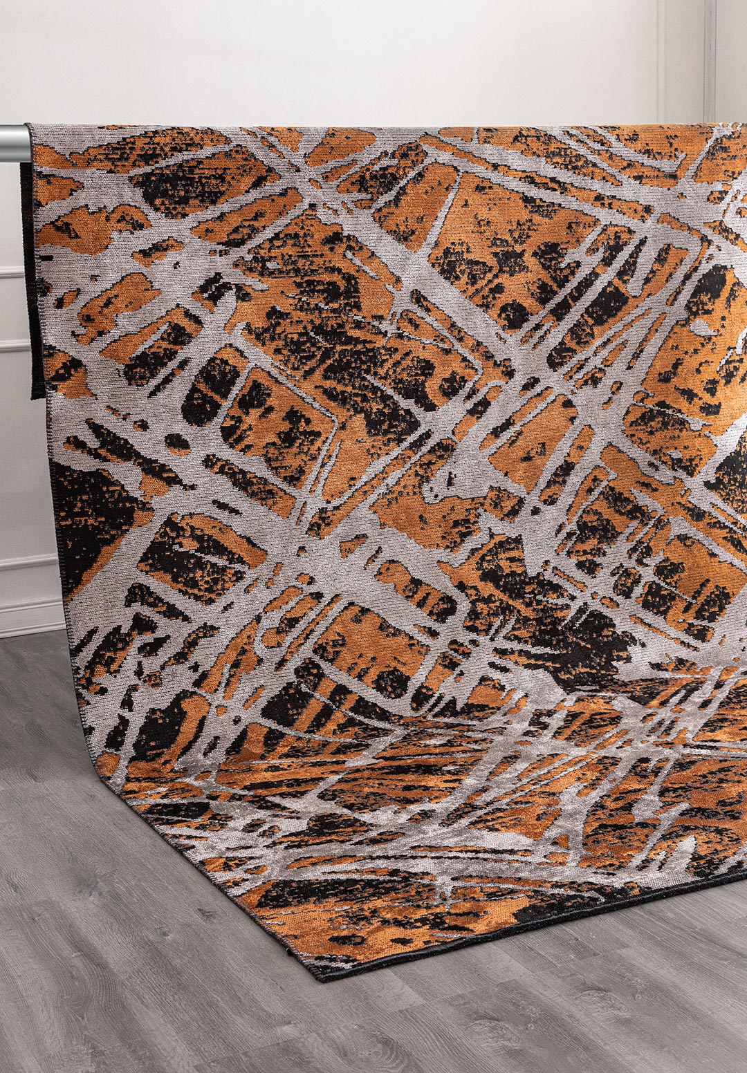 DUSSELDORF Чёрный - Терракотовый - Светлый GREY Ковер