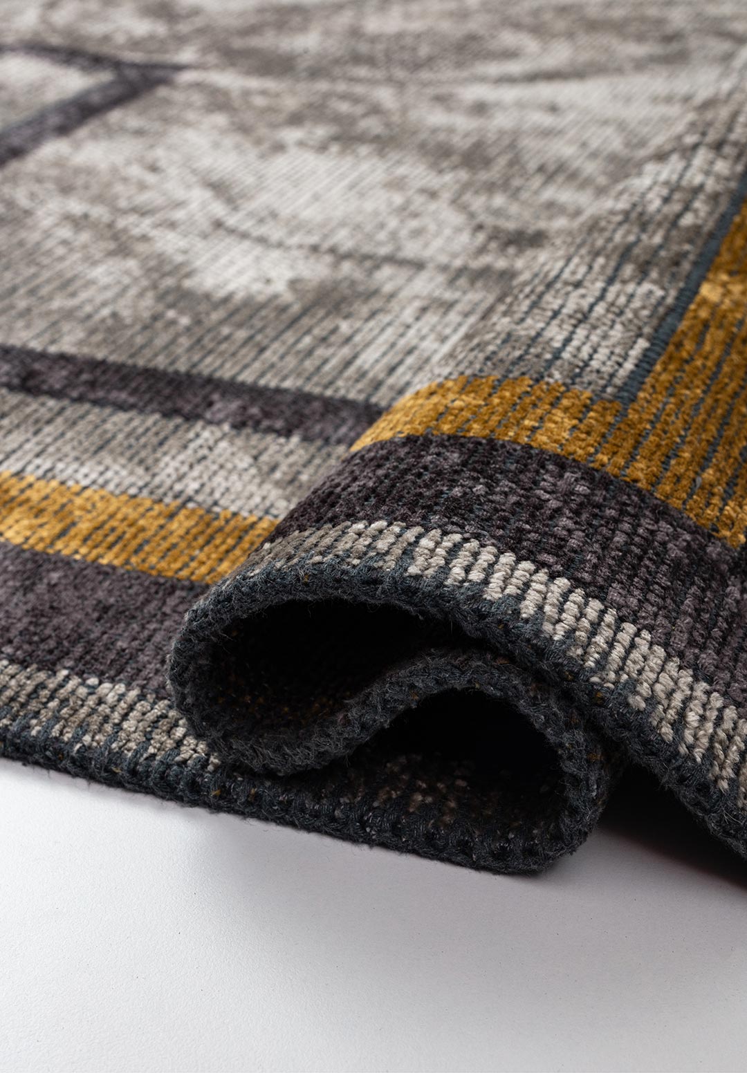 DRESDEN CHARCOAL - MUSTARD - BEIGE RUG