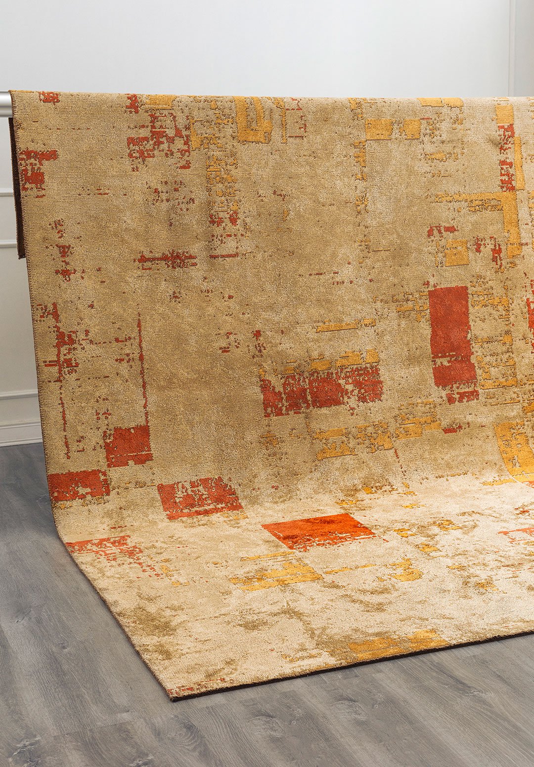 WALL RUST - DARK BEIGE - MUSTARD RUG