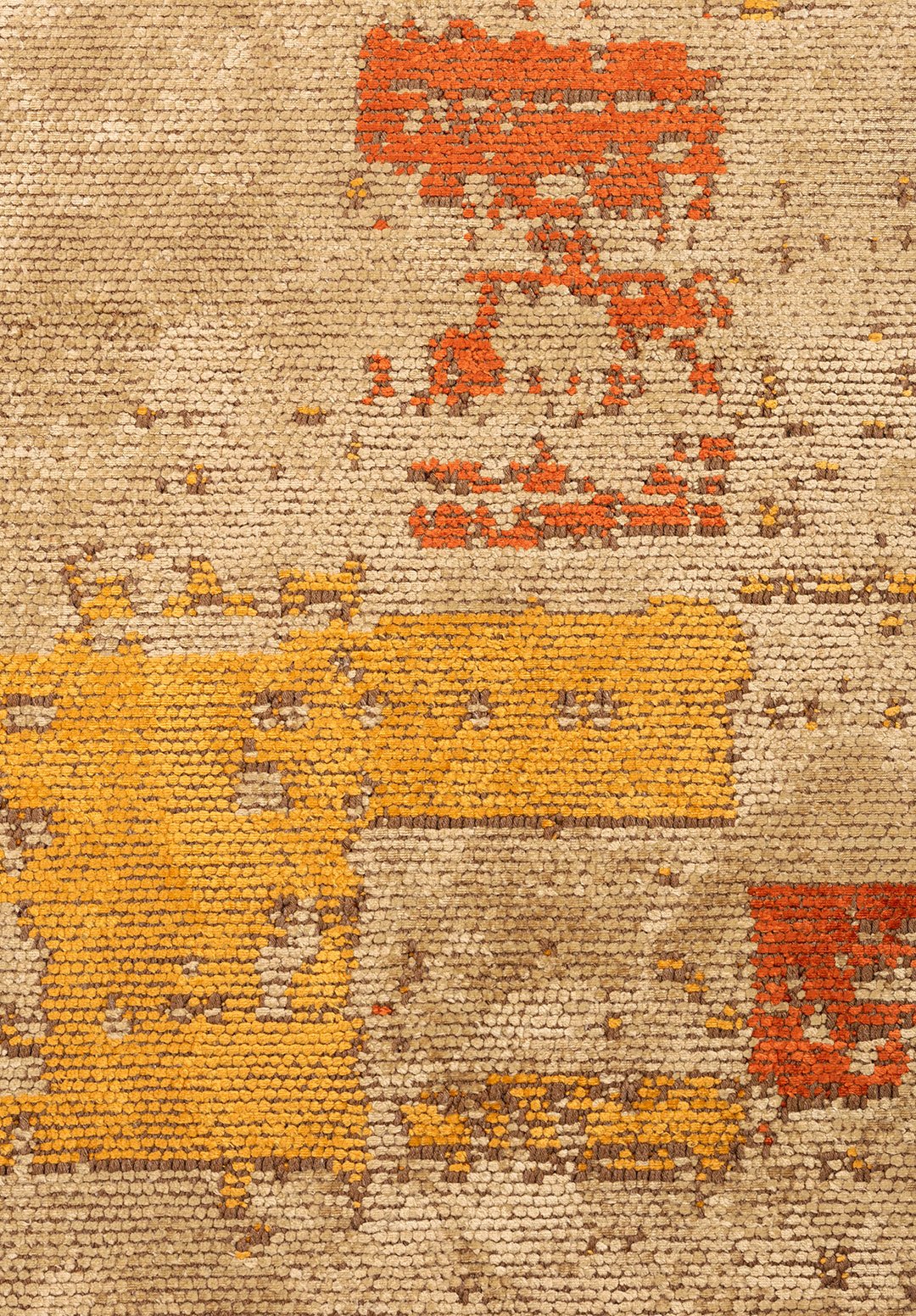 WALL RUST - DARK BEIGE - MUSTARD RUG