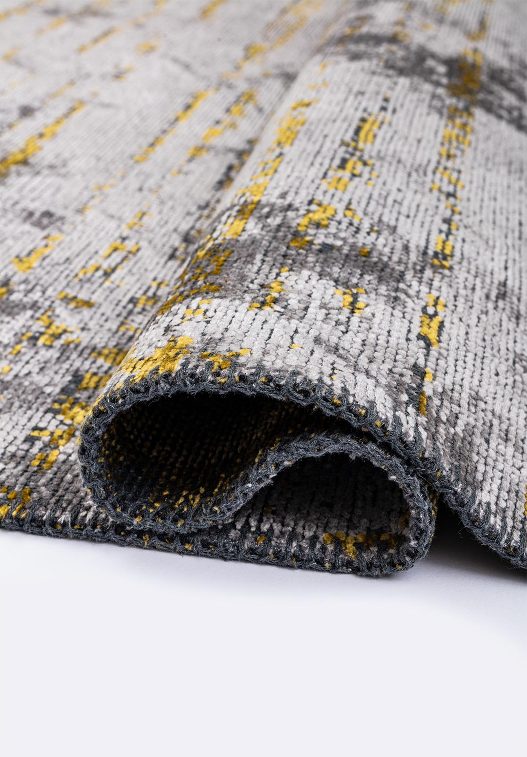 COMO LIGHT GREY - YELLOW RUG