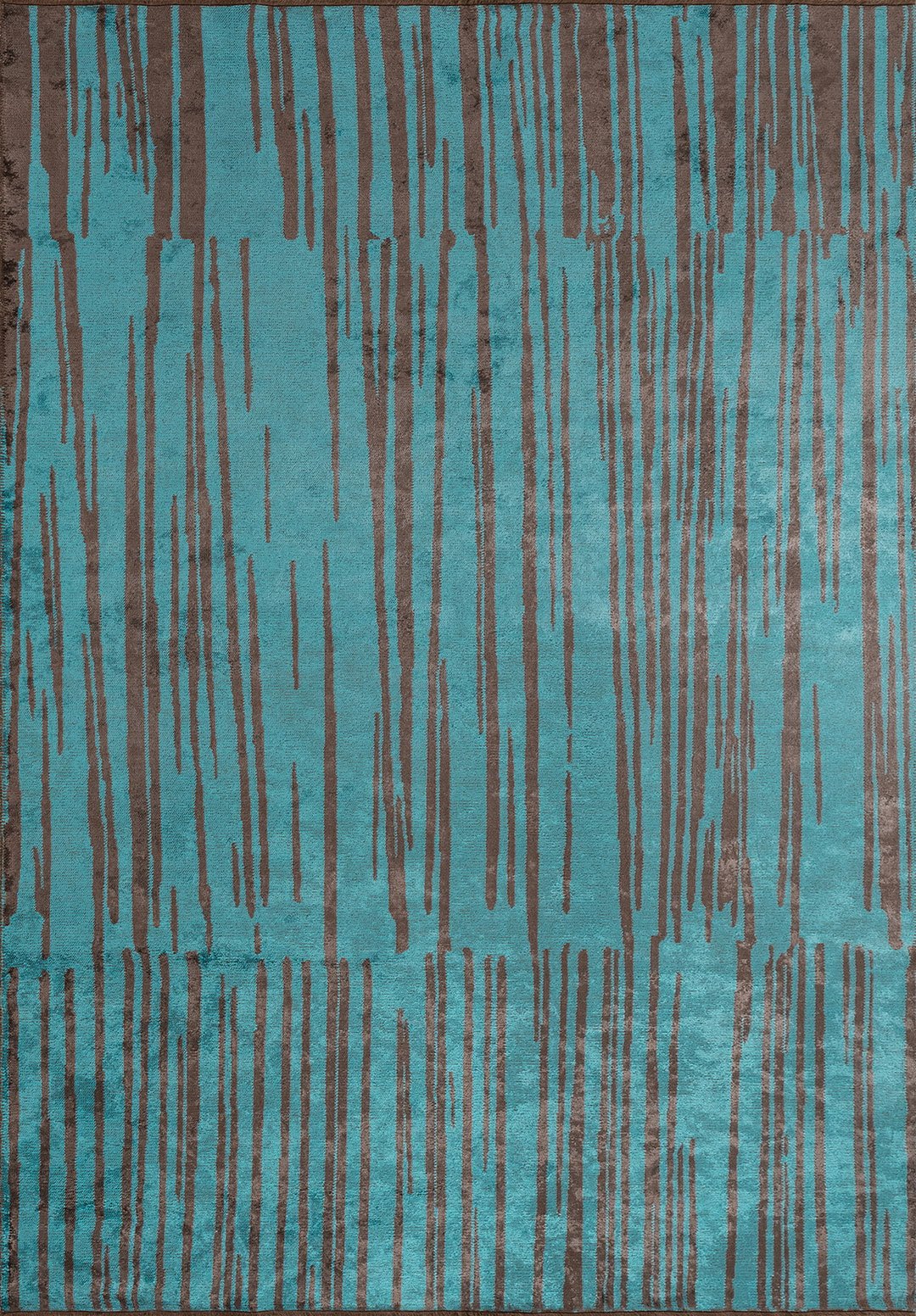 GRAVITY Тёмный Норковый - Бирюзовый Ковер