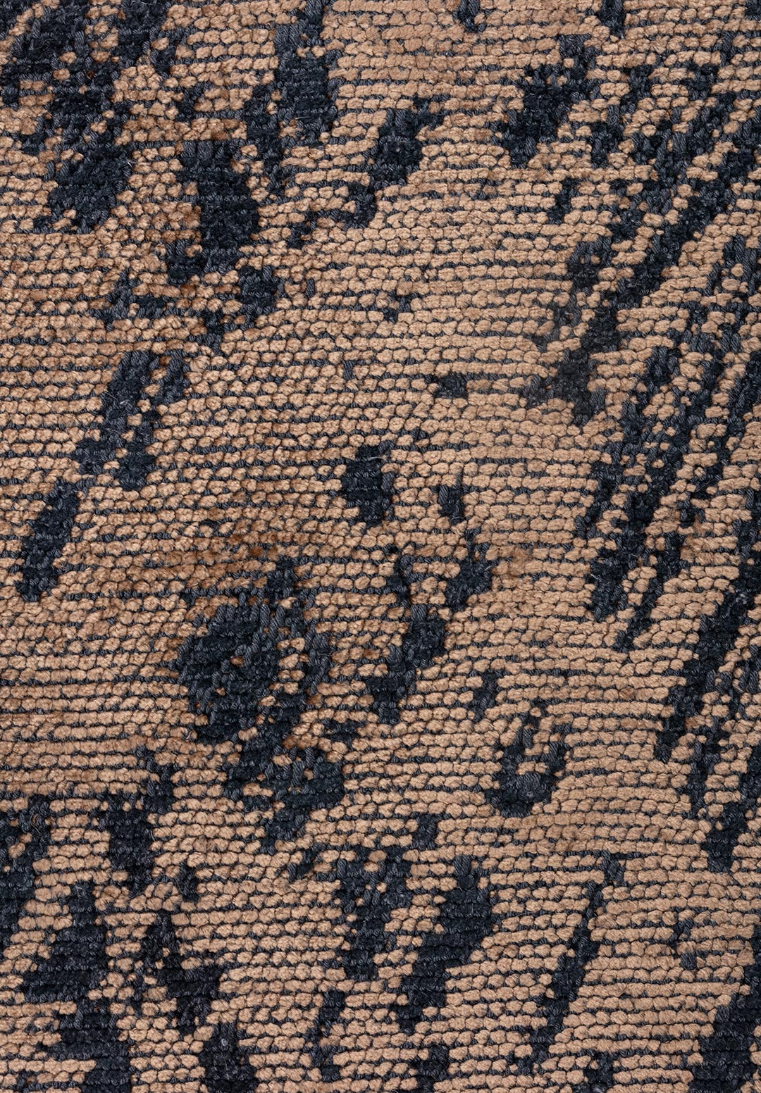 RUSTIC DARK BEIGE - MATTE BLACK RUG