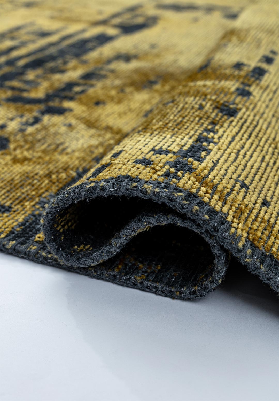 SPACE Жёлтый - MATTE Чёрный Ковер