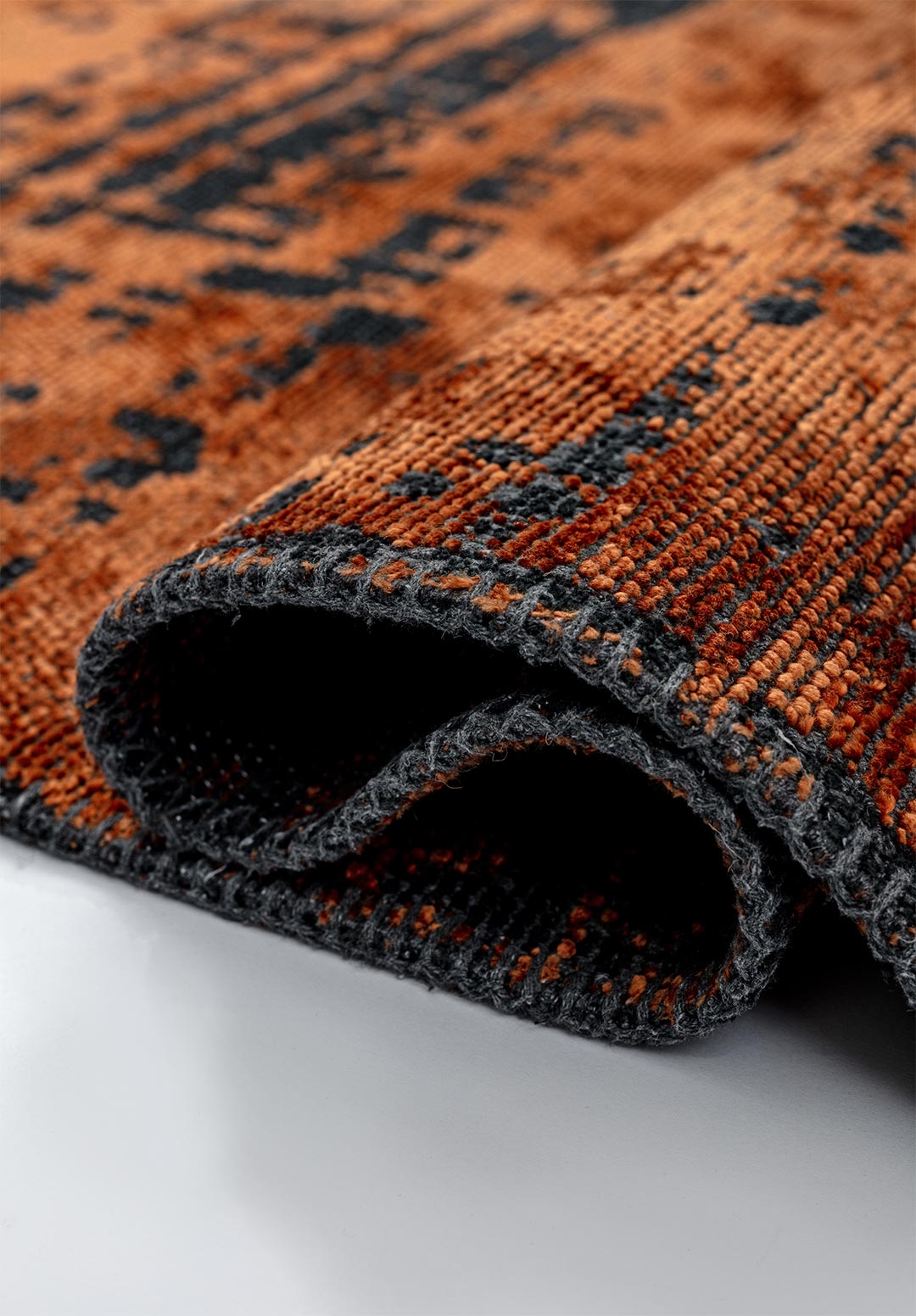 SPACE Терракотовый - MATTE Чёрный Ковер