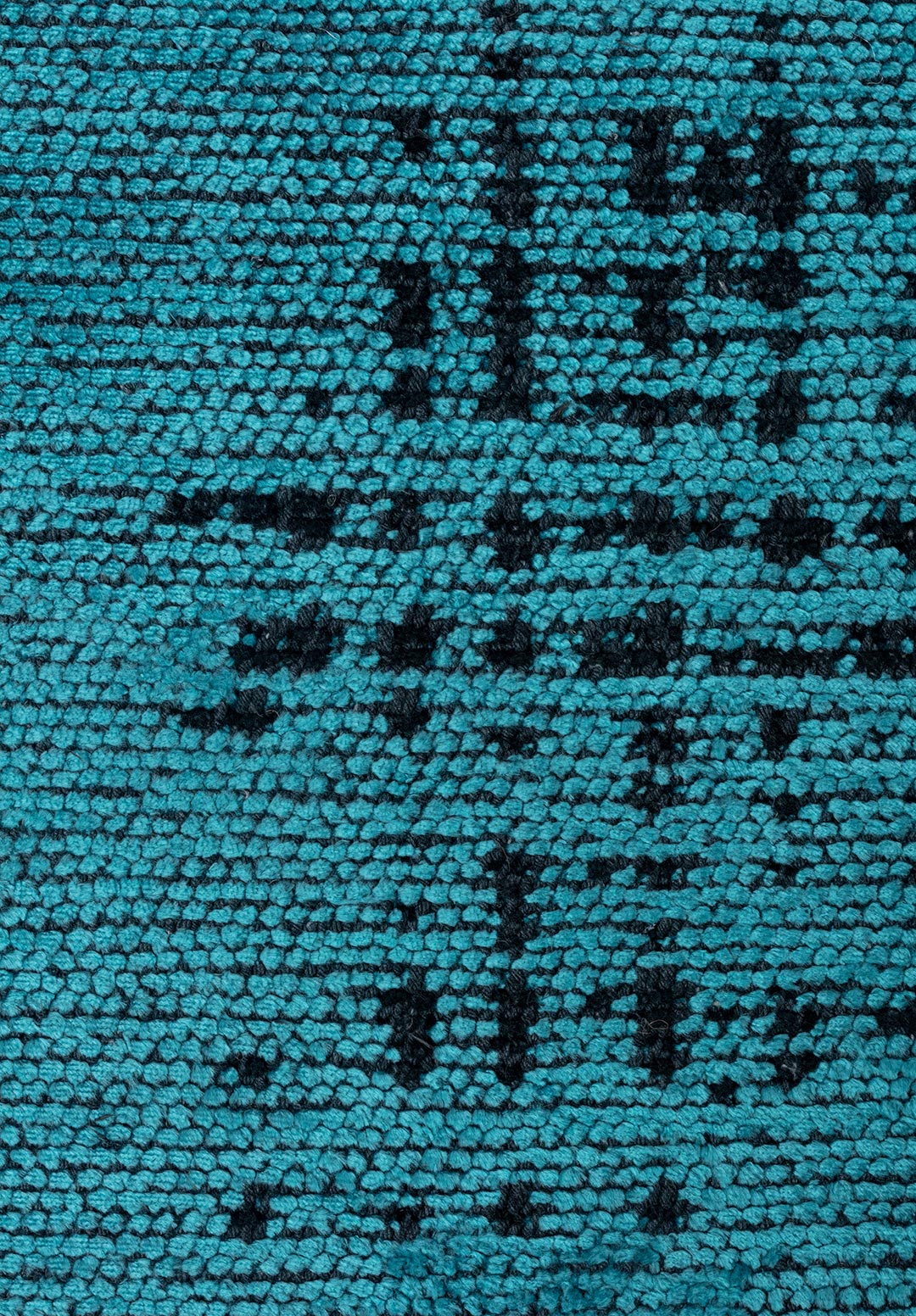 SPACE Бирюзовый - MATTE Чёрный Ковер