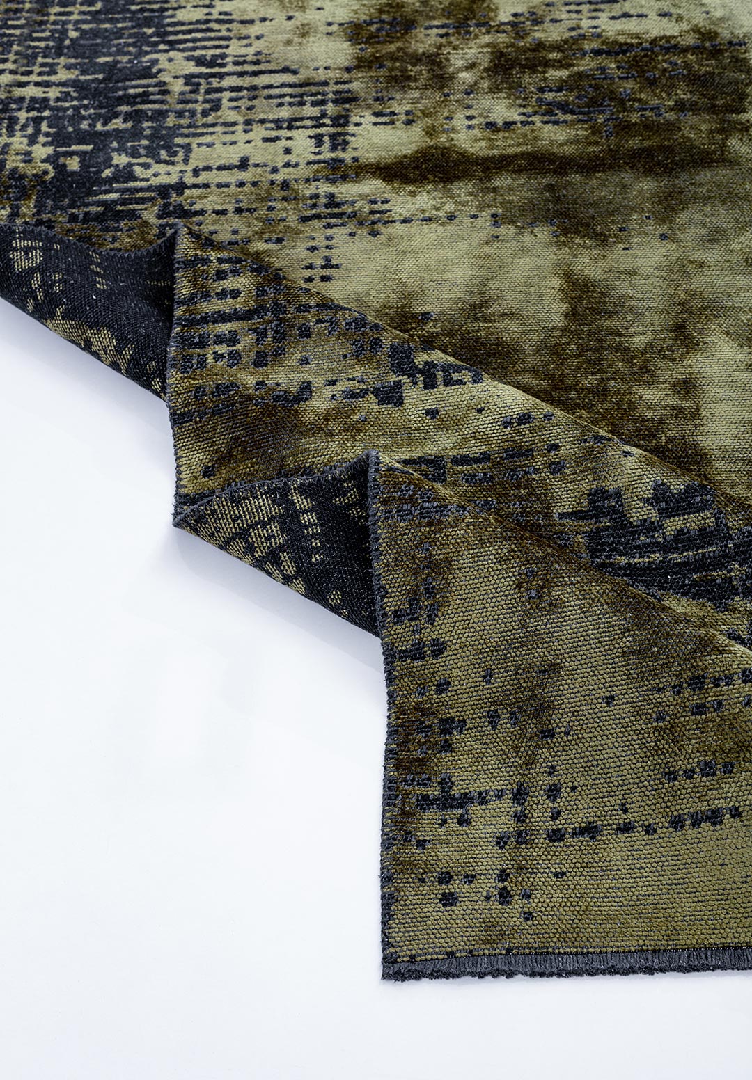 SPACE Зелёный - MATTE Чёрный Ковер