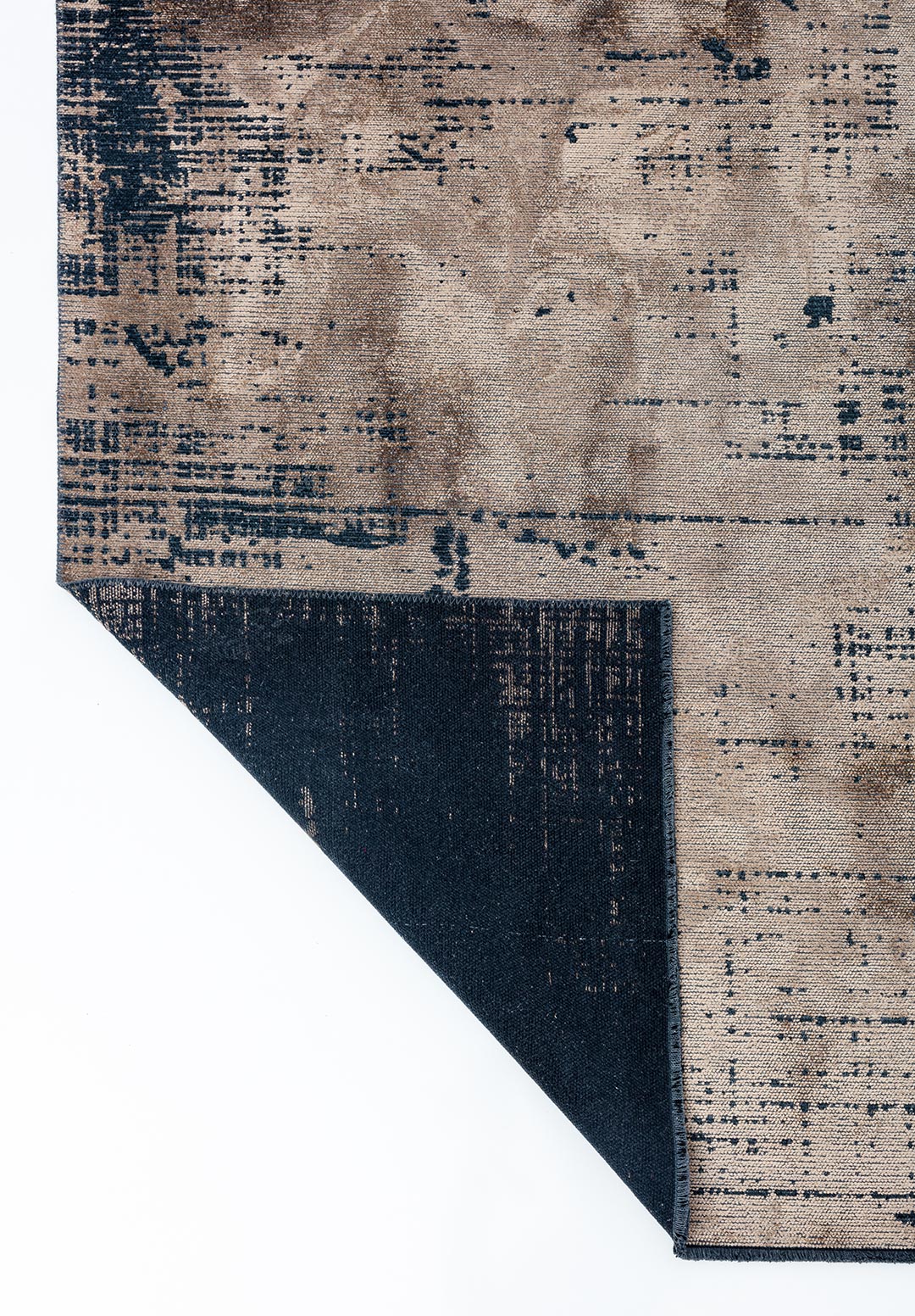 SPACE DARK BEIGE - MATTE BLACK RUG