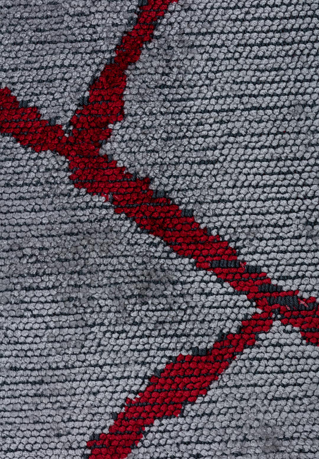 GRID Светлый GREY - Красный Ковер