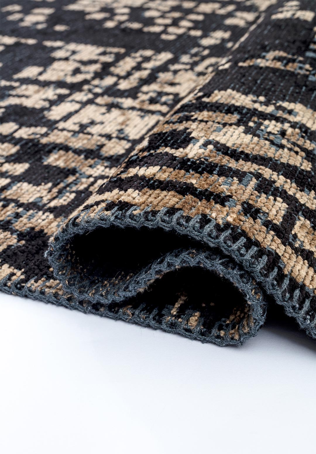 PIXEL Чёрный - Тёмный Бежевый Ковер