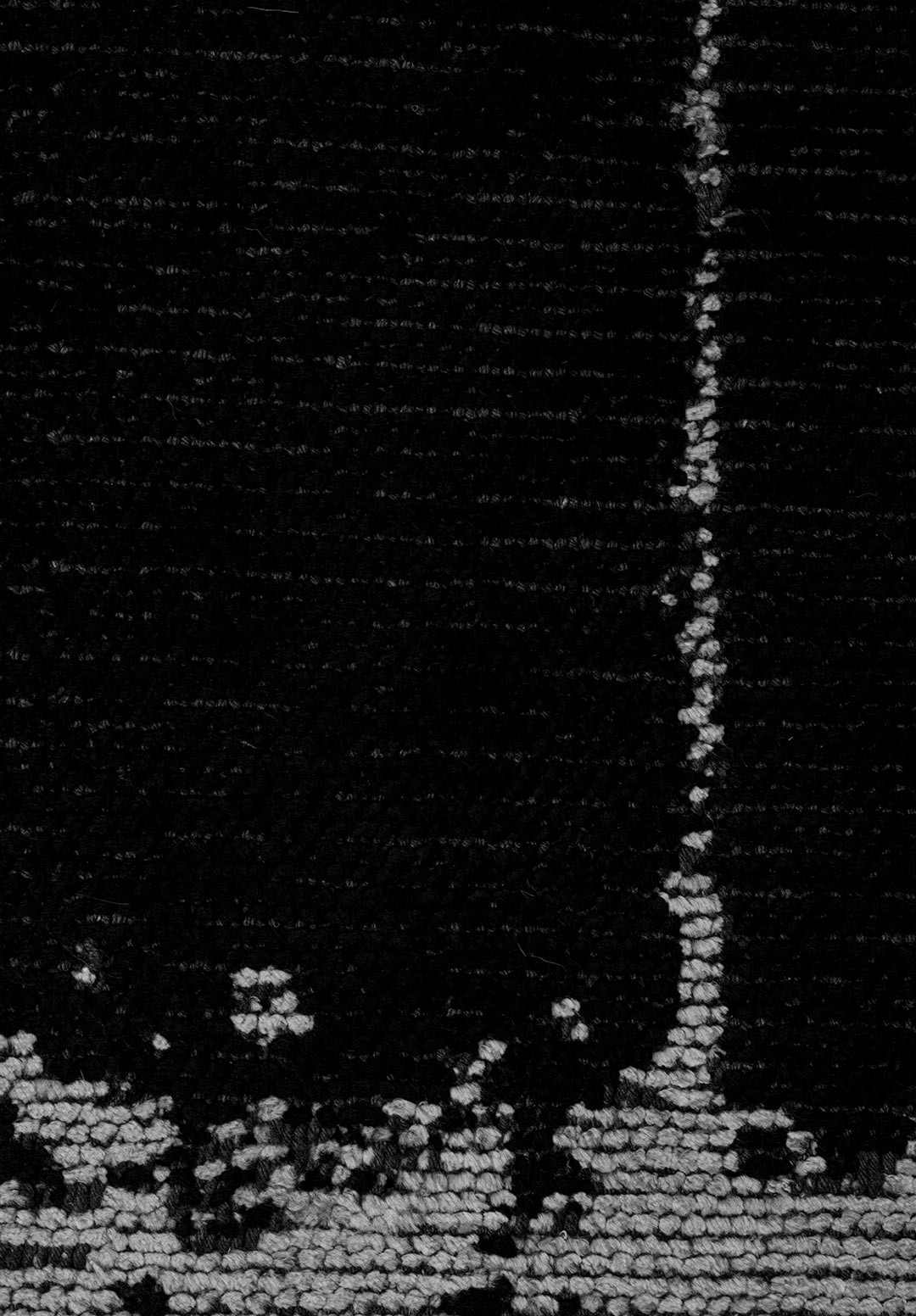 BARBER Светлый GREY - Чёрный Ковер