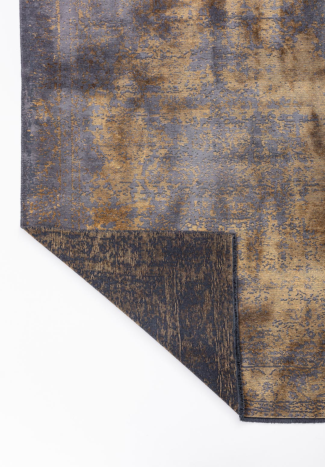 MEDALLION GREY - GOLD RUG