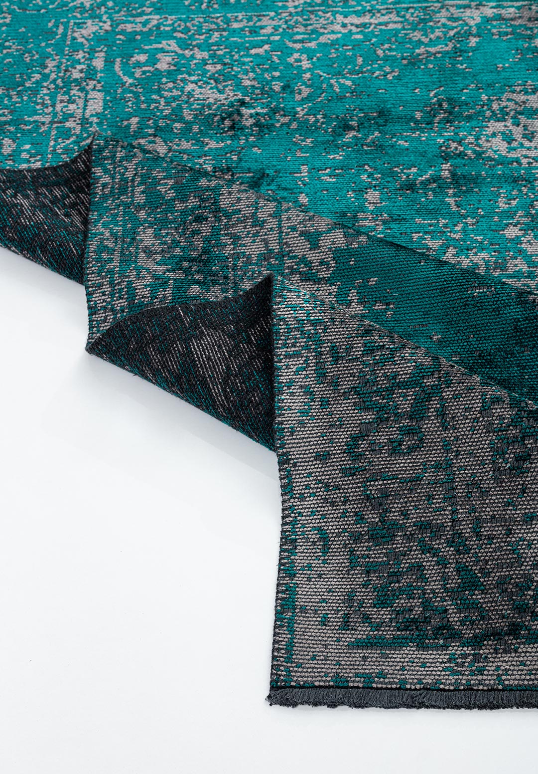 MEDALLION GREY - DARK TURQUOISE RUG