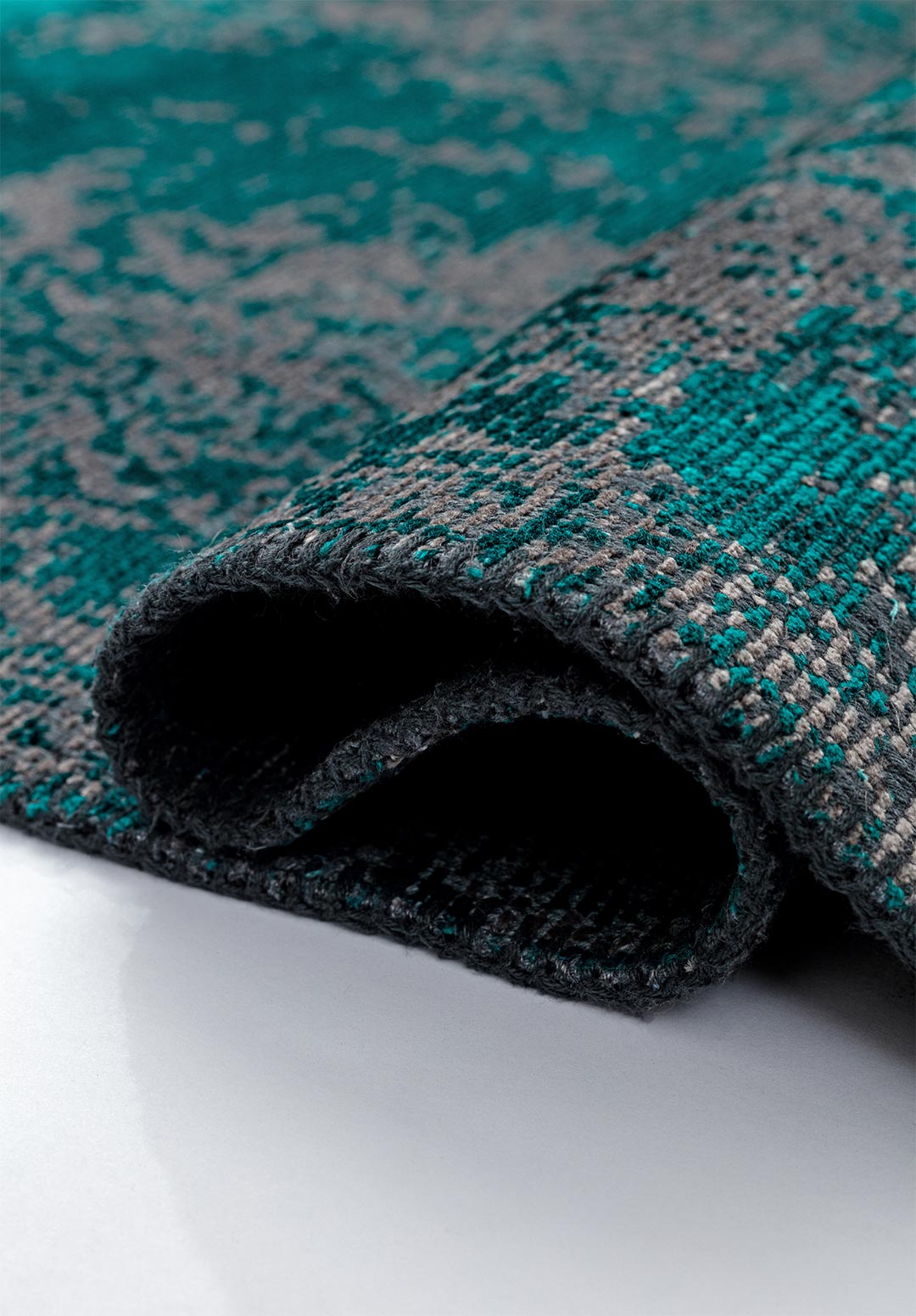 MEDALLION GREY - DARK TURQUOISE RUG