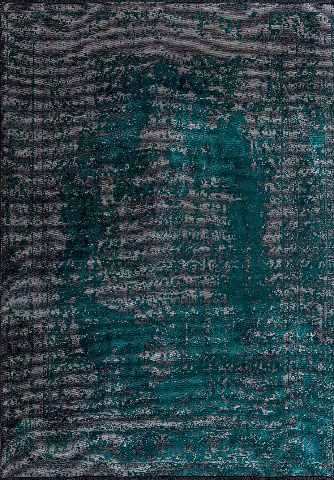MEDALLION GREY - DARK TURQUOISE RUG