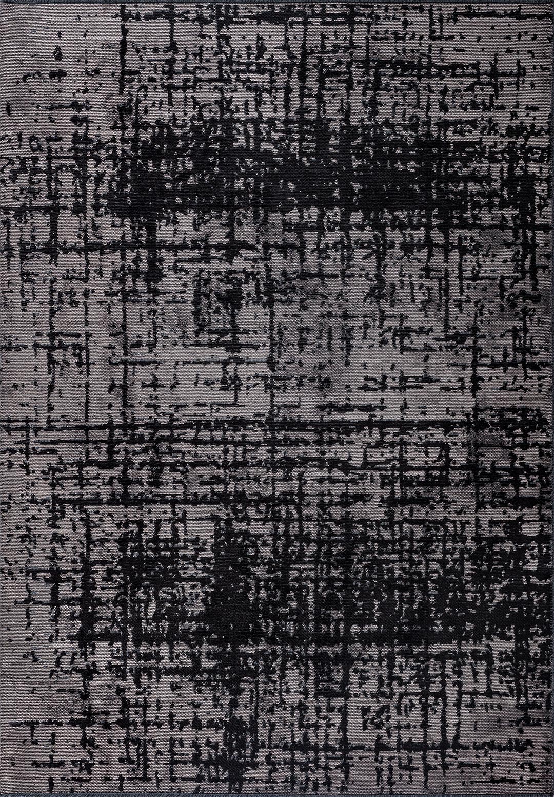 SPARK DARK GREY - BLACK RUG