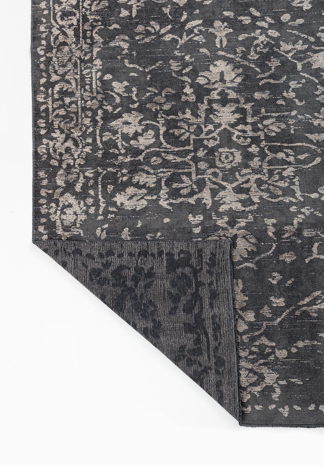 FLORA BEIGE - ANTHRACITE RUG