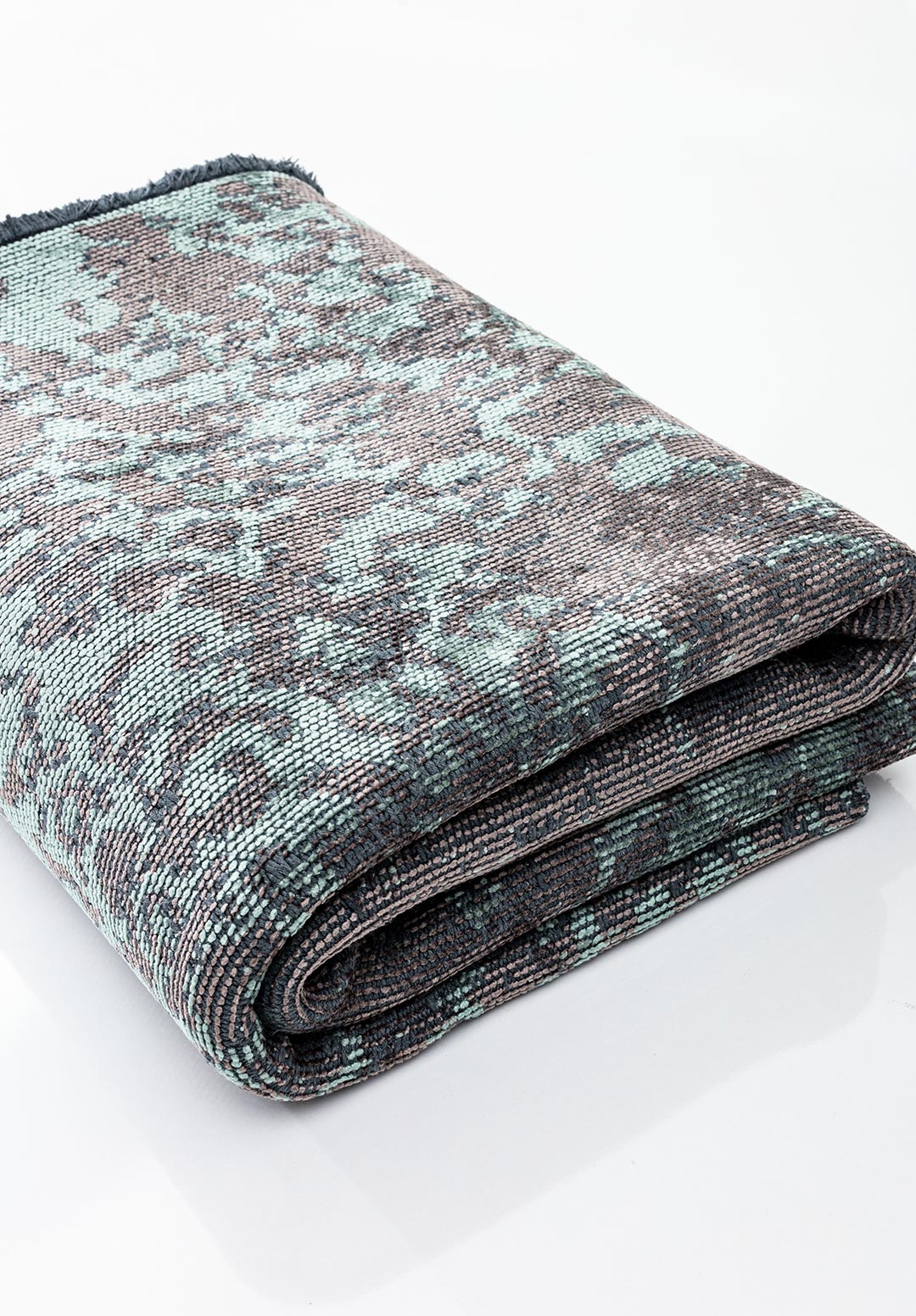 GRACE Тёмный GREY - RIVER Зелёный Ковер