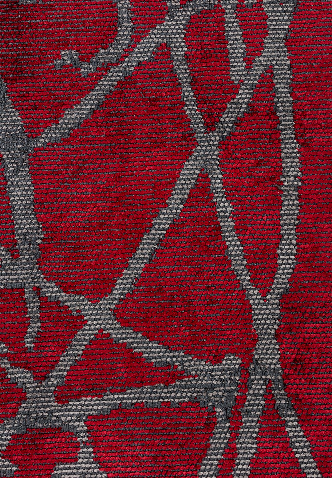 SPLASH RED - GREY RUG