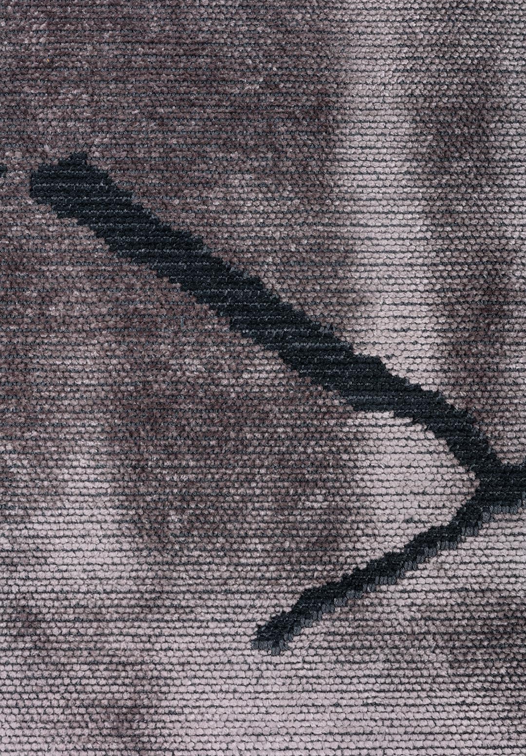 WAVE MATTE BLACK - LIGHT GREY RUG