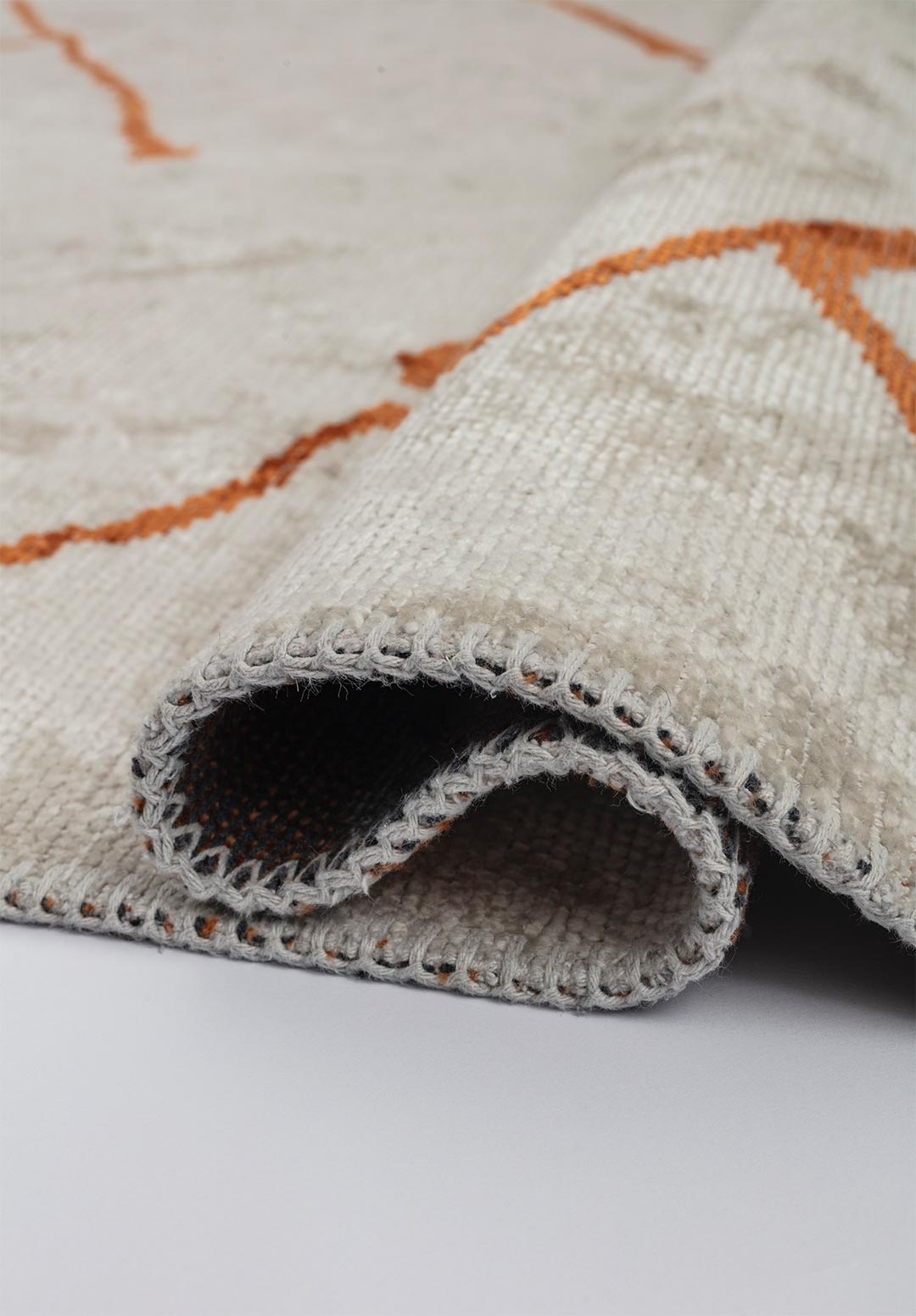 WAVE Терракотовый - Экрю Ковер