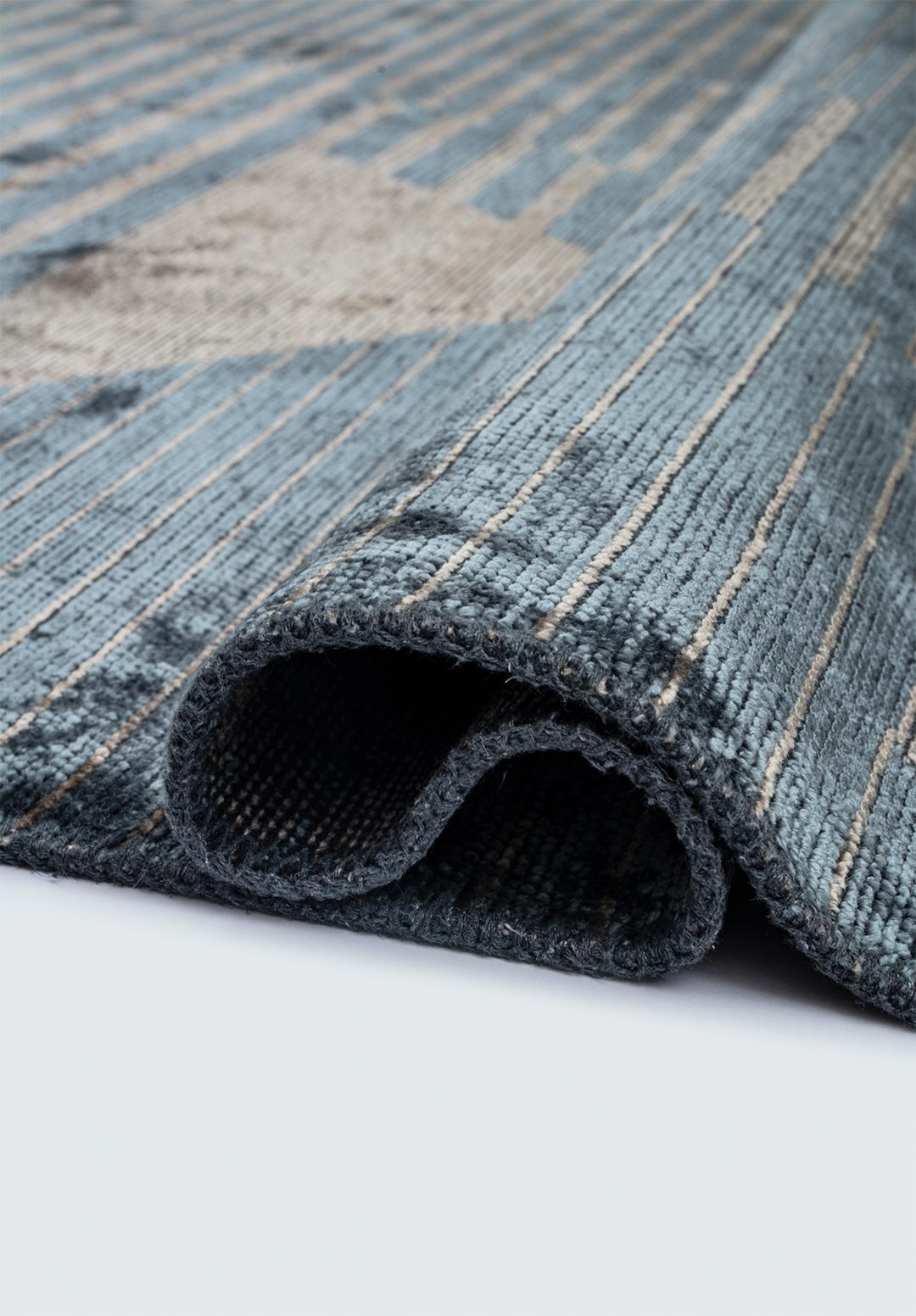 LINES Синий - Бежевый Ковер