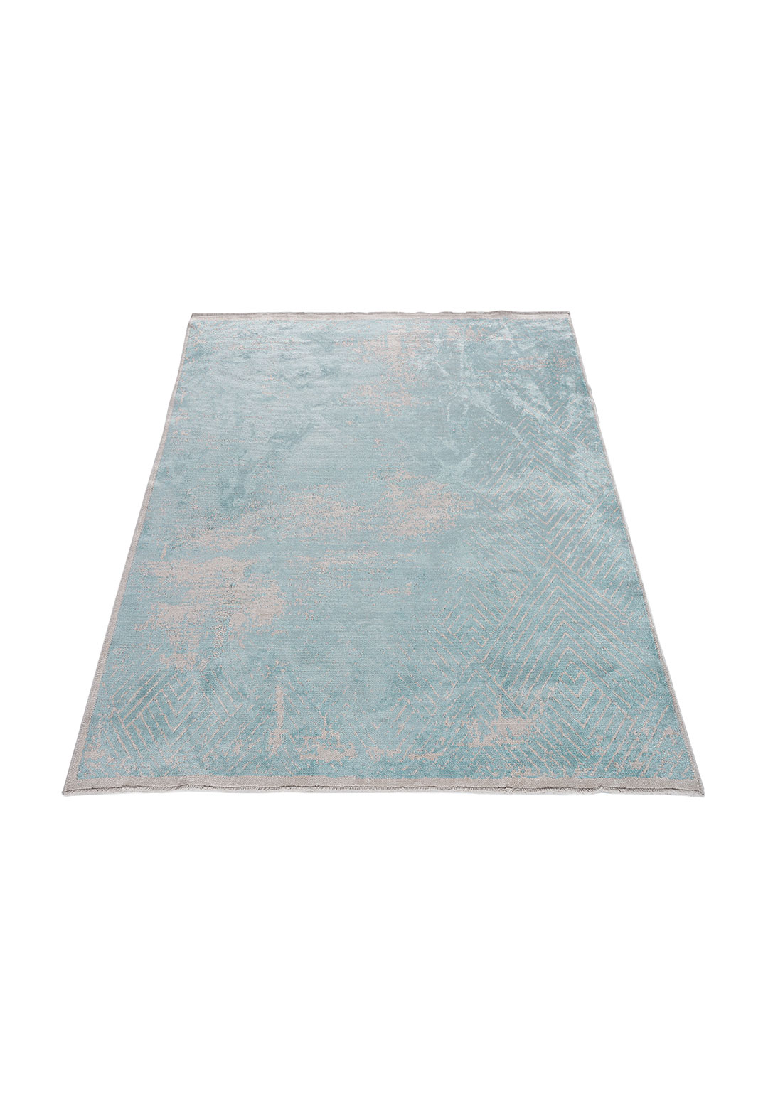 SLIT ECRU - ICE BLUE RUG