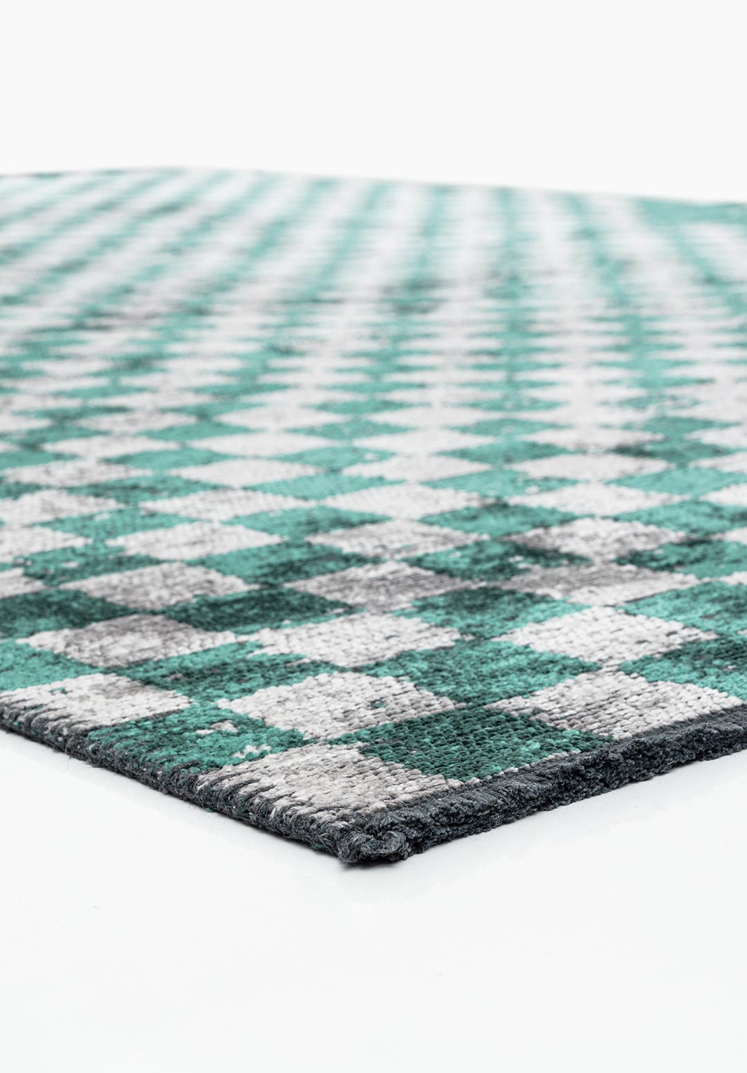 KING Тёмный Зелёный - Светлый GREY Ковер