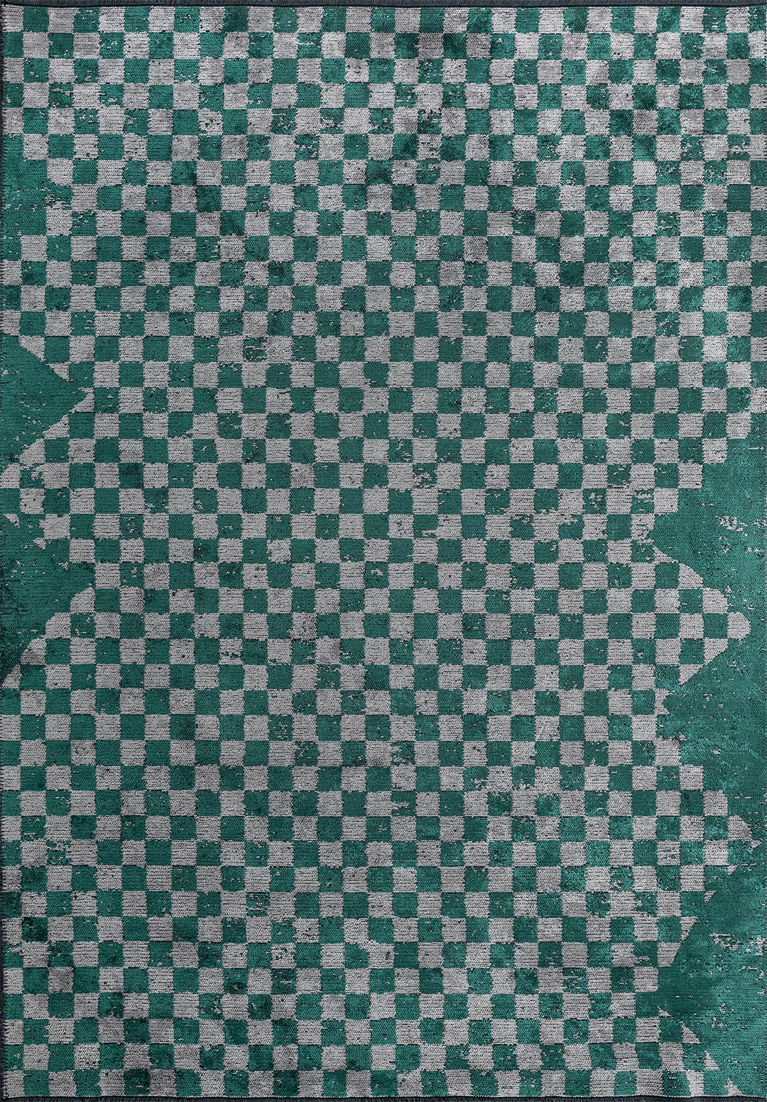 KING Тёмный Зелёный - Светлый GREY Ковер