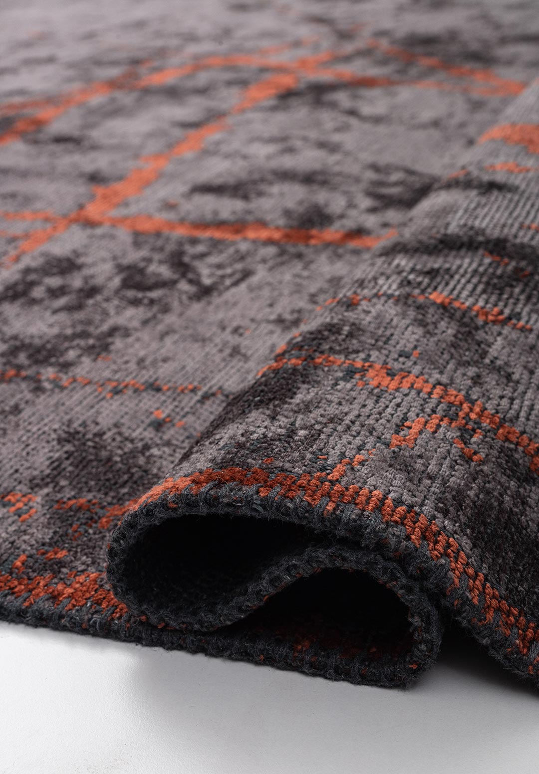 CRACK Тёмный Терракотовый - Графитовый Ковер