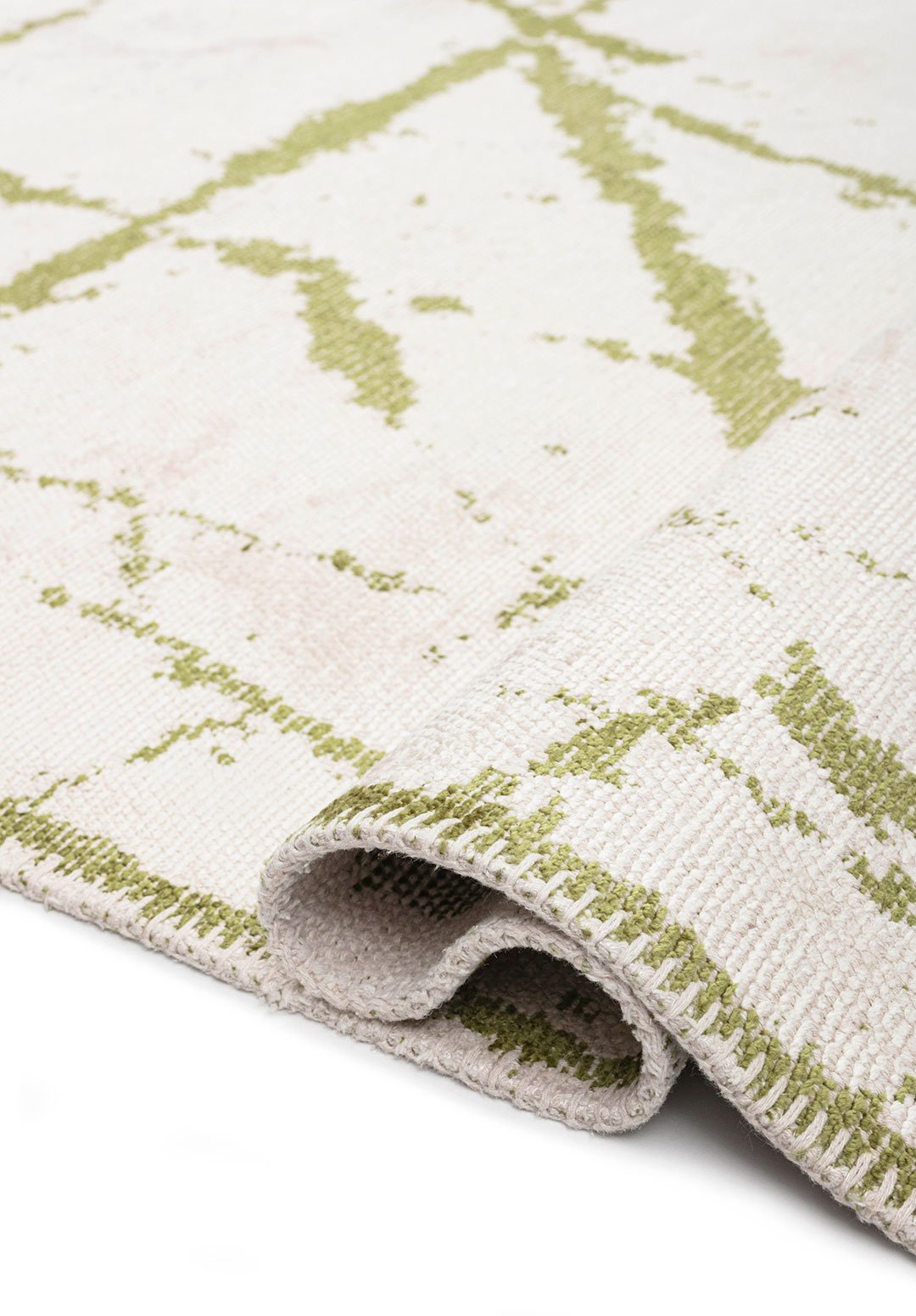 CRACK Зелёный - Экрю Ковер